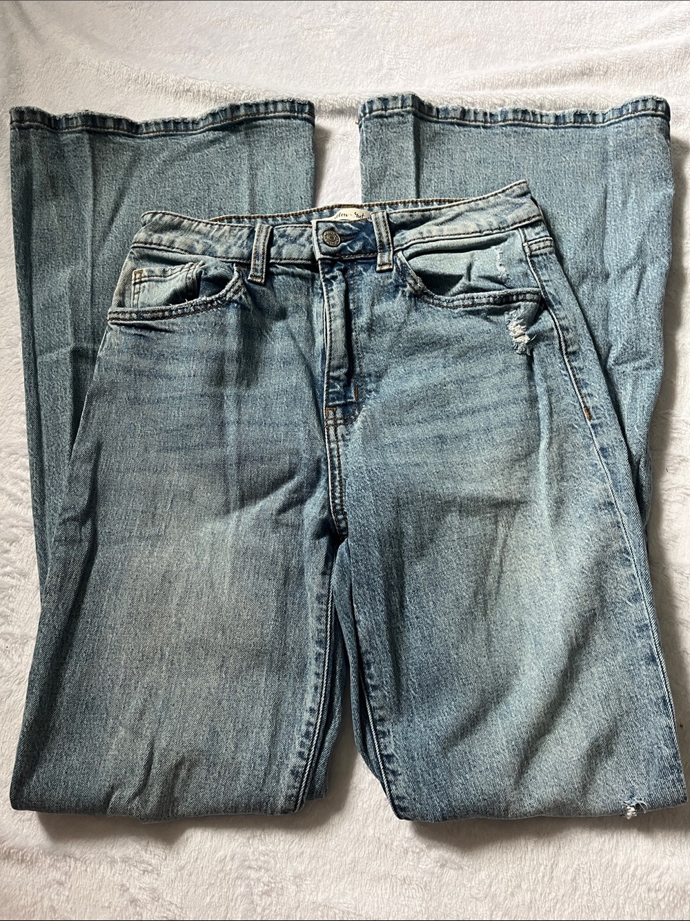 Willow and Root Flare Distressed Jeans